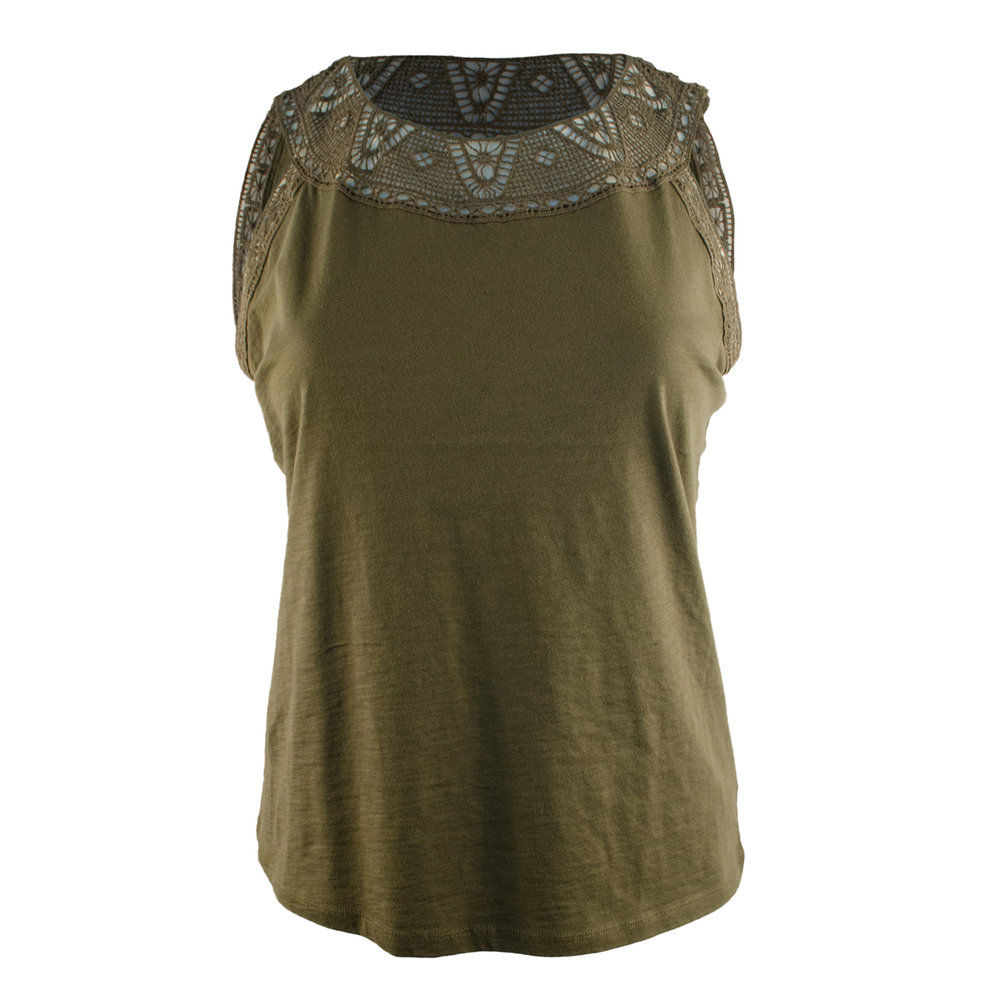 NWT Lauren Ralph Lauren Women's Plus Size Crocheted Tank Top-OM-1X $64.5